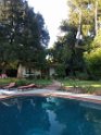 Our quarters in Pasadena was a cottage behind a mansion with a pool. Great!