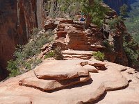 33sw  The "trail" over rocks on the knife edge.