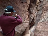 38sw  After swapping vehicles (long story), we explored a smaller slot canyon nearby.