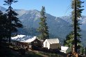Finally, the Bearpaw camp appears, a dining cabin and six tent-cabins