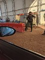 Inside a Border Patrol highway checkpoint. We were stopped once or twice a day when outside of Tucson. The facilities are extensive and the personnel heavily armed. We were briefly questioned about citizenship and waved on.